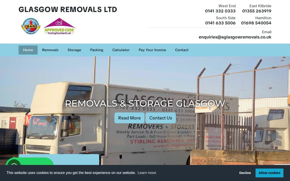 Glasgow Removals Limited homepage