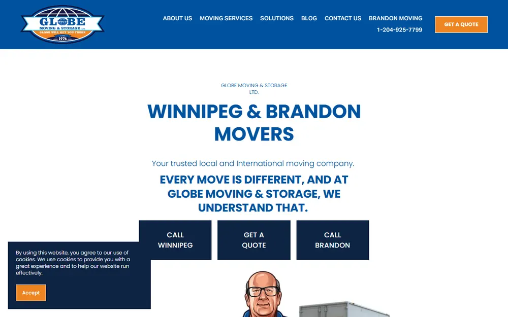 Globe Moving & Storage Ltd homepage