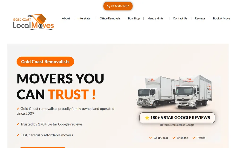 Gold Coast Local Moves homepage