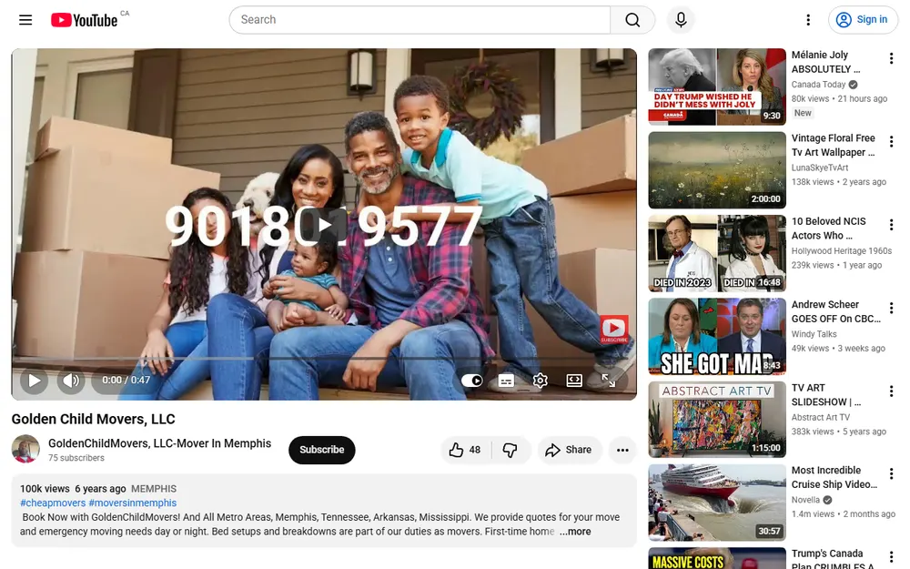 GoldenChildMovers, LLC homepage