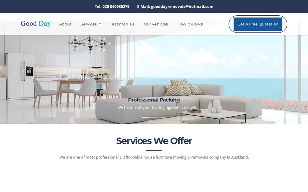 Good Day Removals homepage