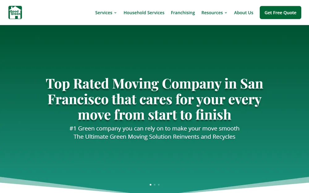 Good Green Moving homepage