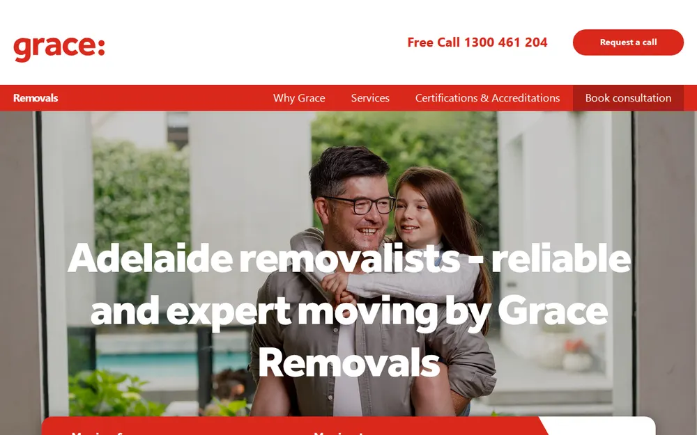 Grace Removals Adelaide homepage