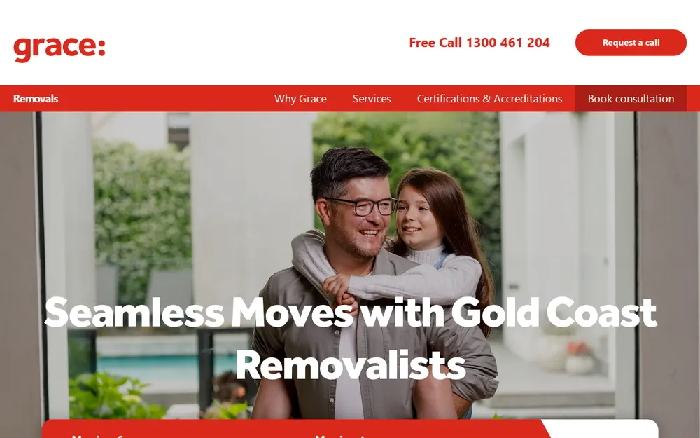 Grace Removals Gold Coast homepage
