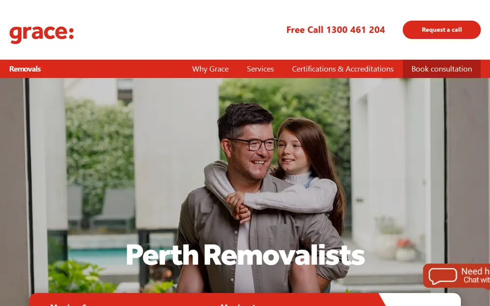 Grace Removals homepage