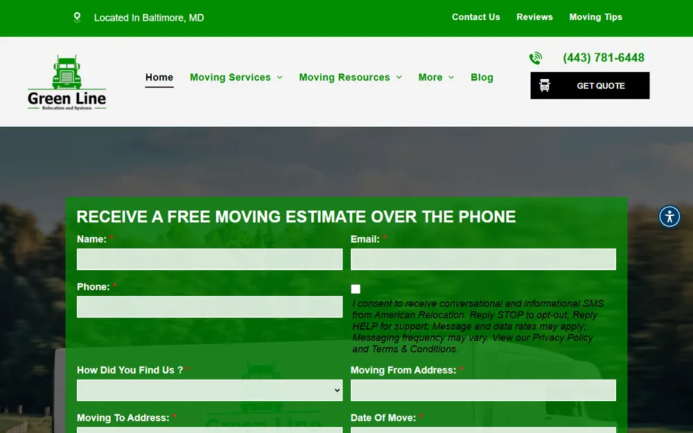 Green Line Relocation & Systems LLC homepage