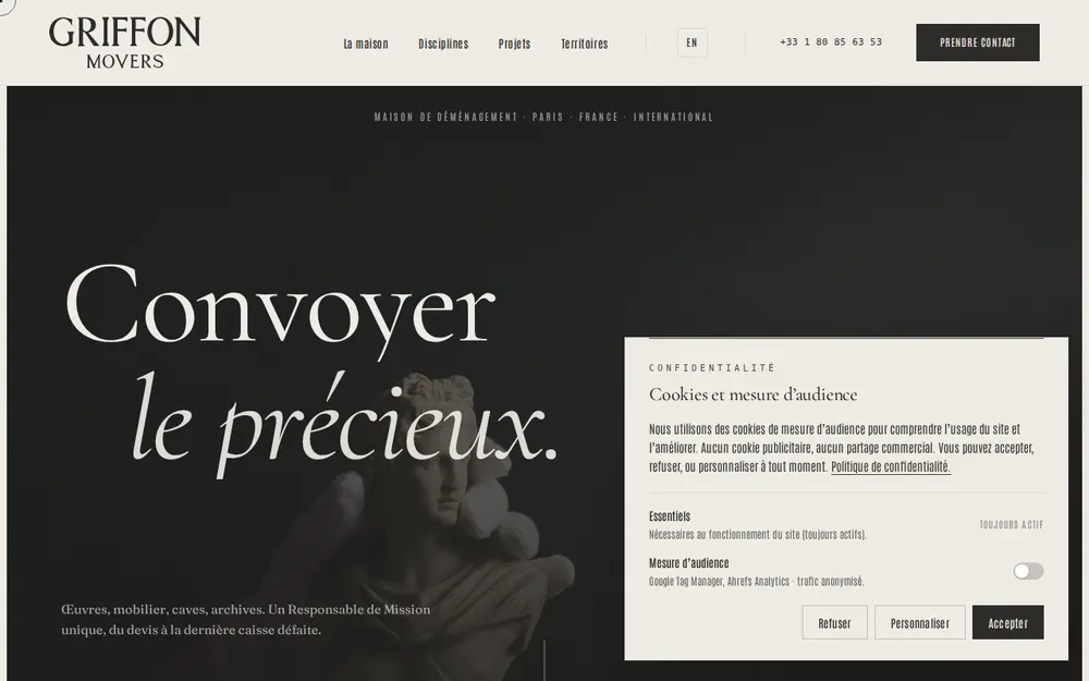 Griffon movers homepage