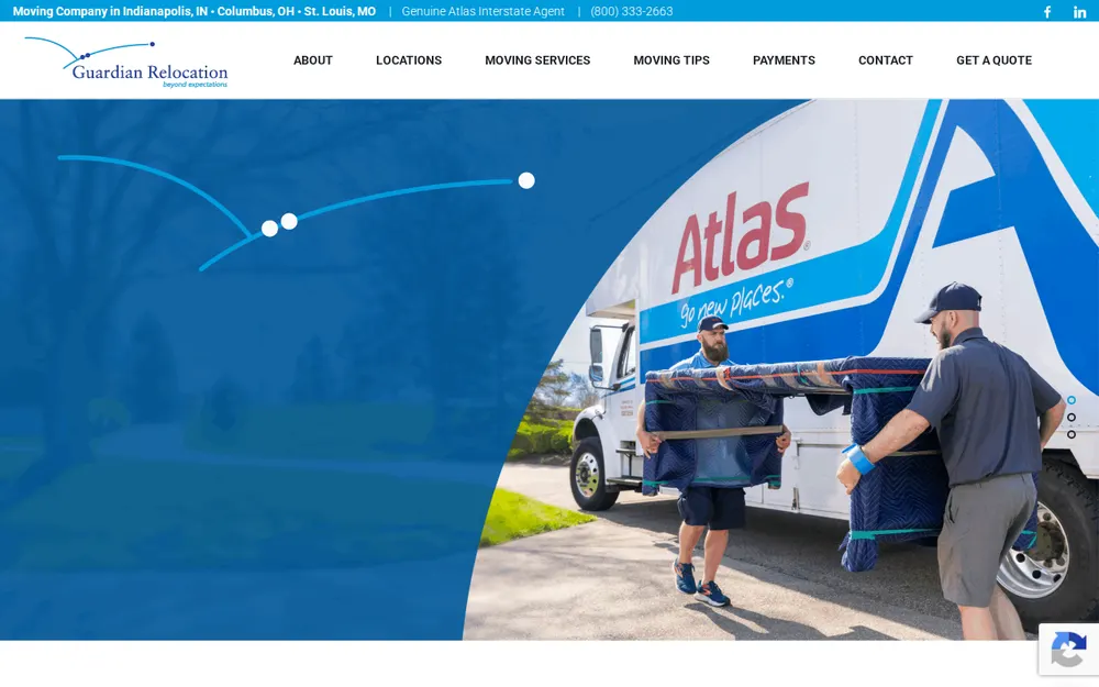 Guardian Relocation of Ohio homepage