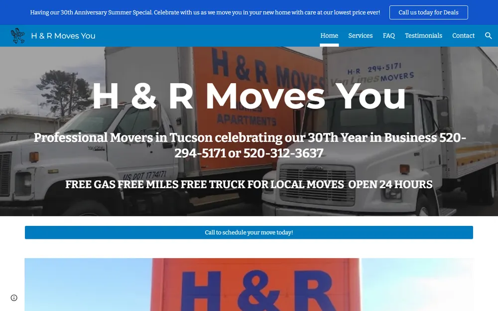 H & R Moves You homepage