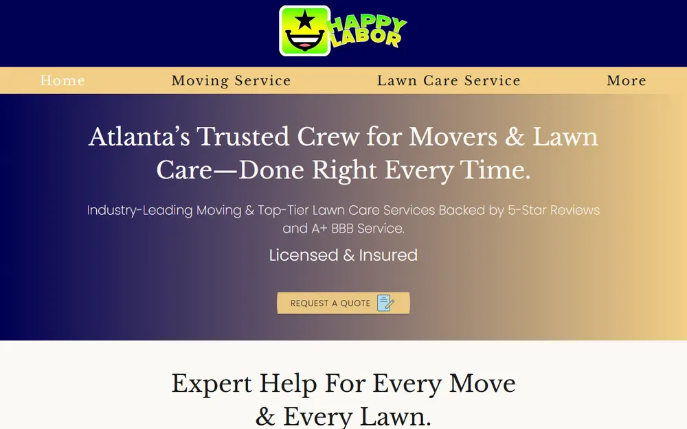 Happy Labor homepage