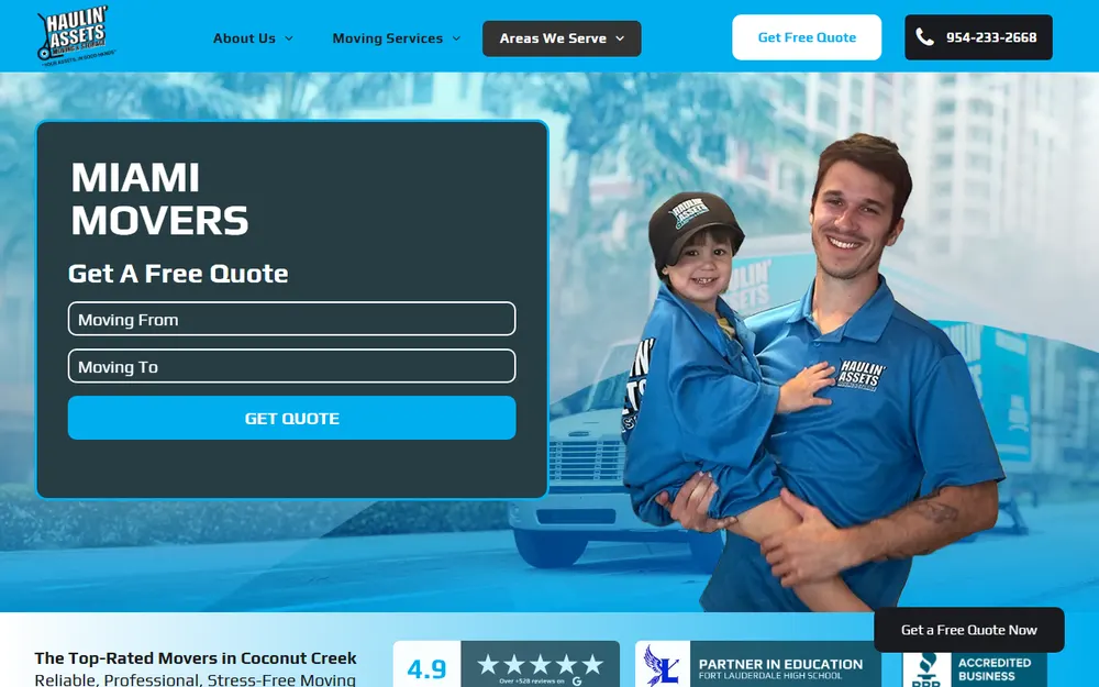Haulin' Assets Moving & Storage homepage