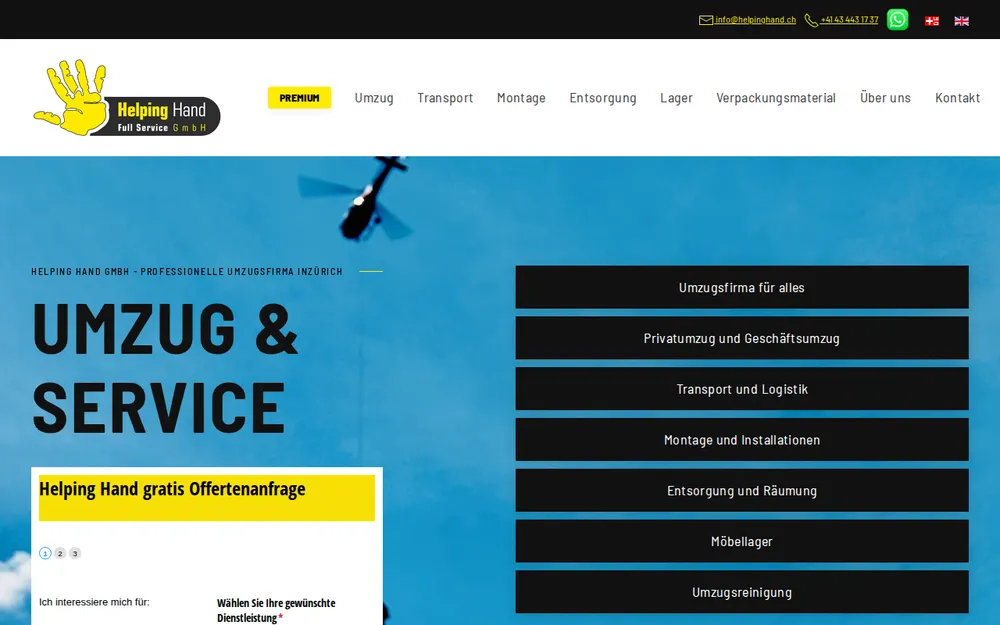Helping Hand GmbH homepage
