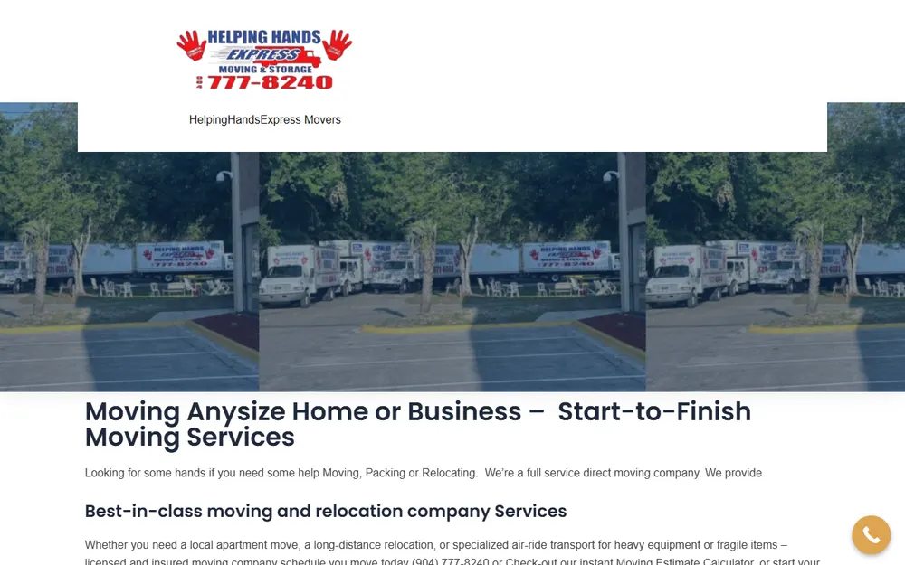 Helping Hands Express homepage