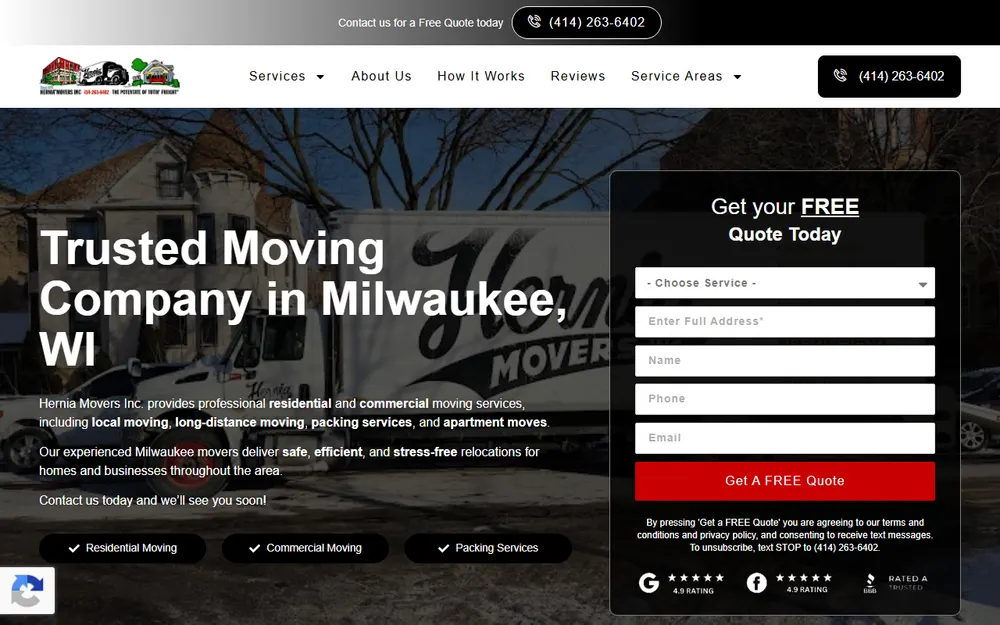 Hernia Movers Inc homepage