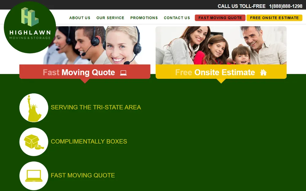 Highlawn Moving & Storage Inc homepage