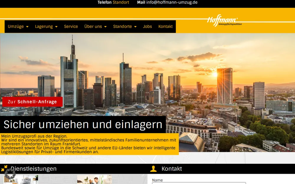 Hoffmann Umzugsfachspedition GmbH Frankfurt homepage