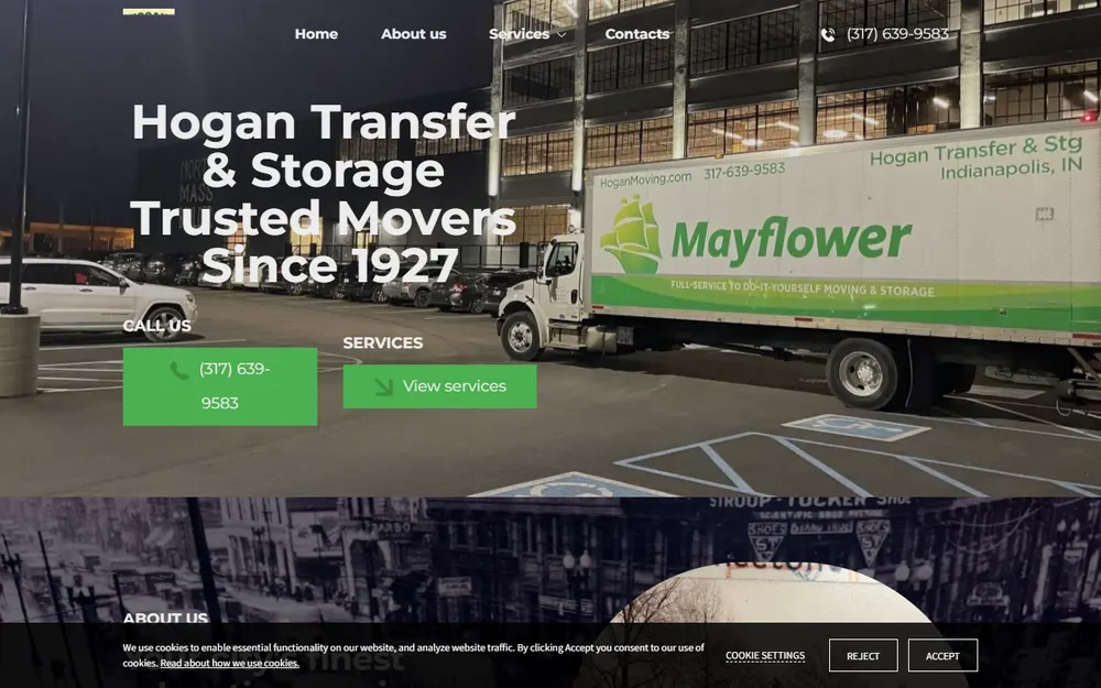 Hogan Transfer & Storage Corporation homepage