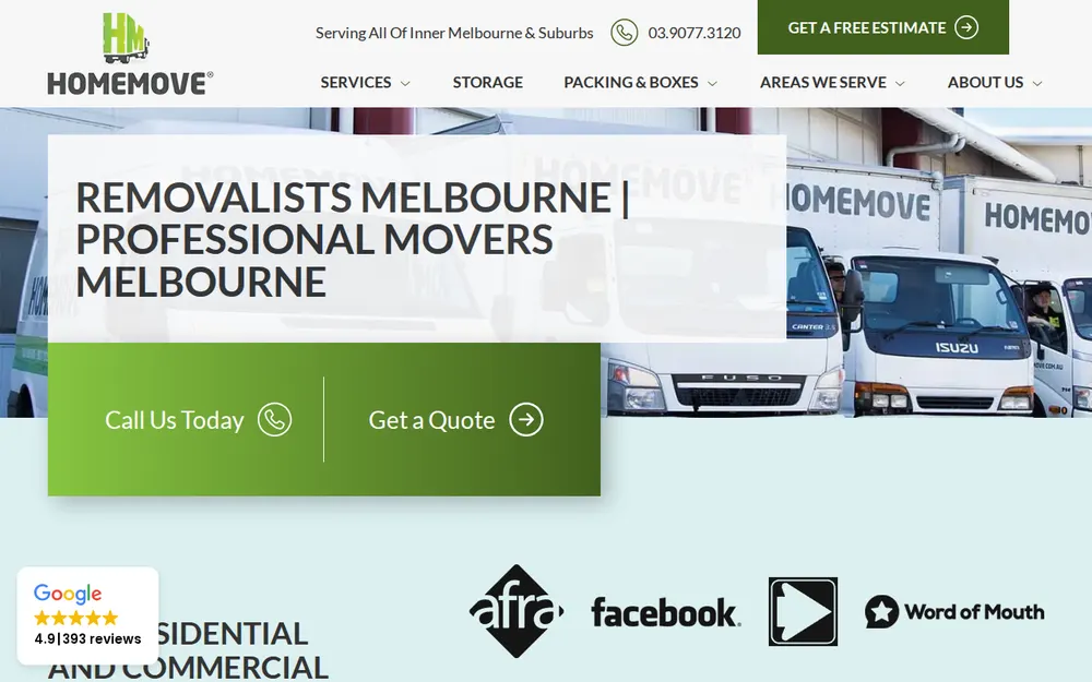 HOMEMOVE REMOVALISTS & STORAGE MELBOURNE homepage