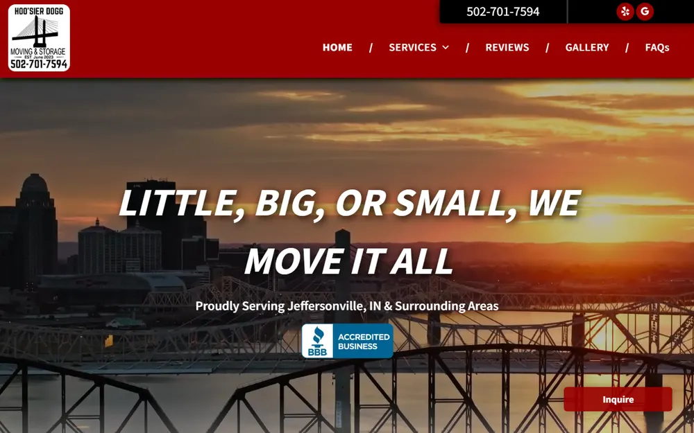 Hoo’sier Dogg Moving, LLC homepage
