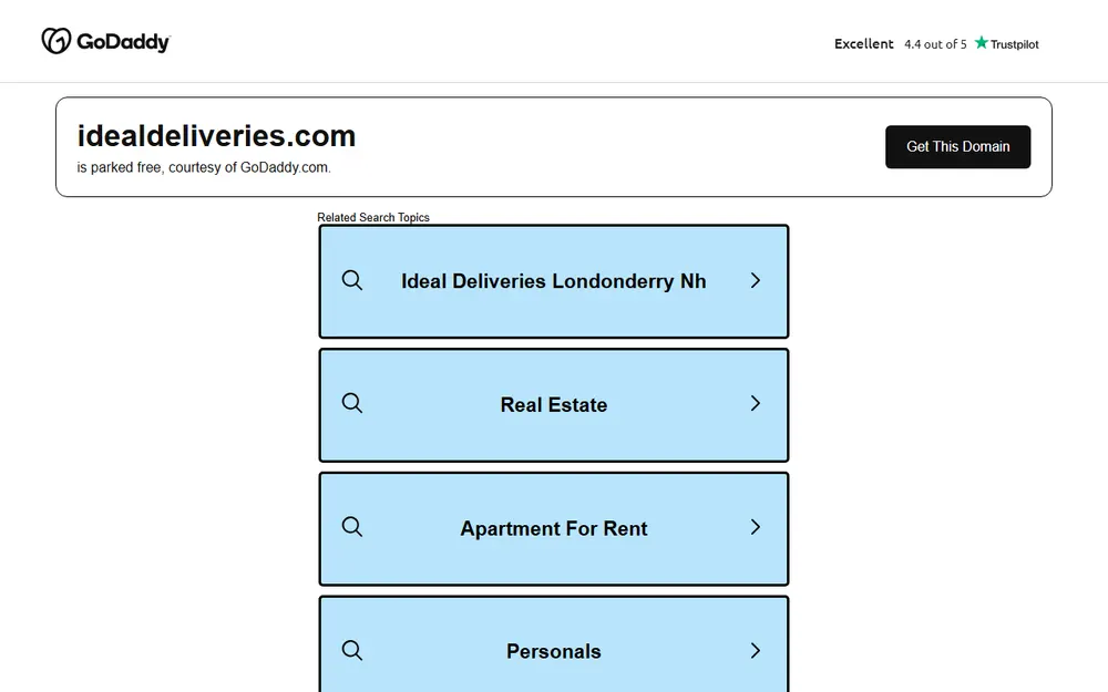 Ideal Delivery homepage