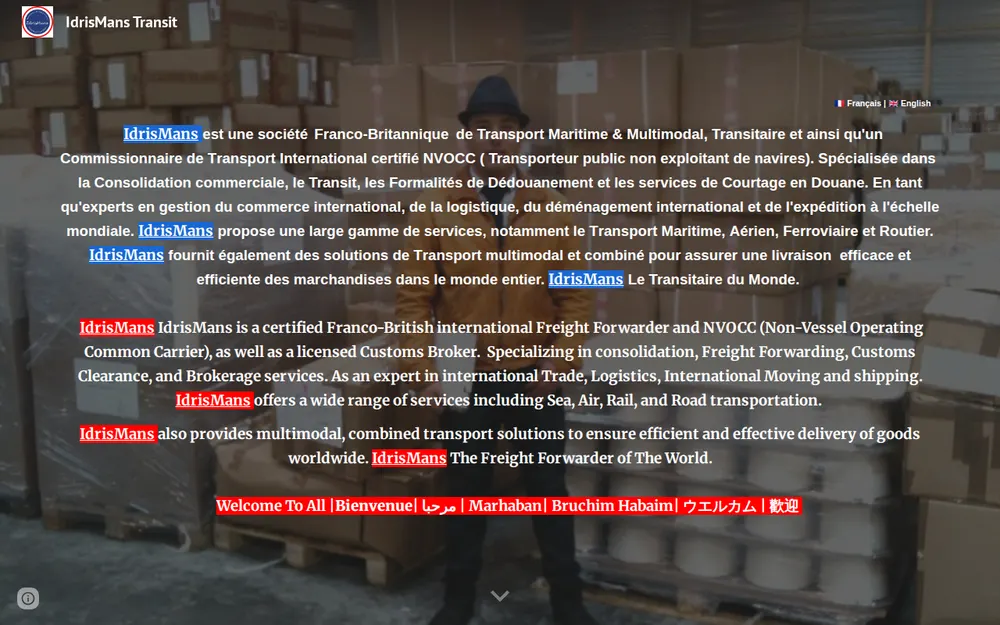 IdrisMans Transit homepage