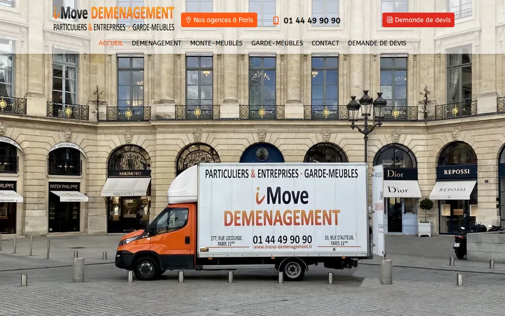 iMove Déménagement (agence) homepage