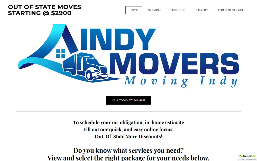 Indy Movers, LLC homepage