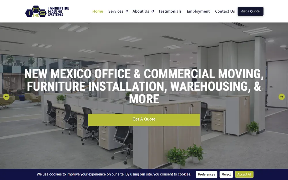 Innovative Moving Systems, Inc. homepage