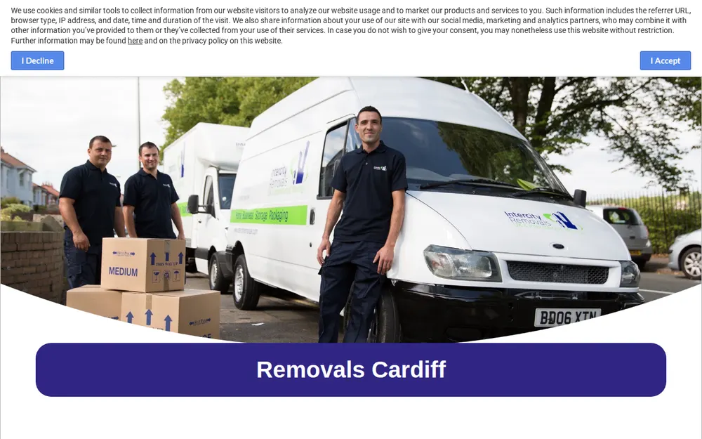 Intercity Removals homepage