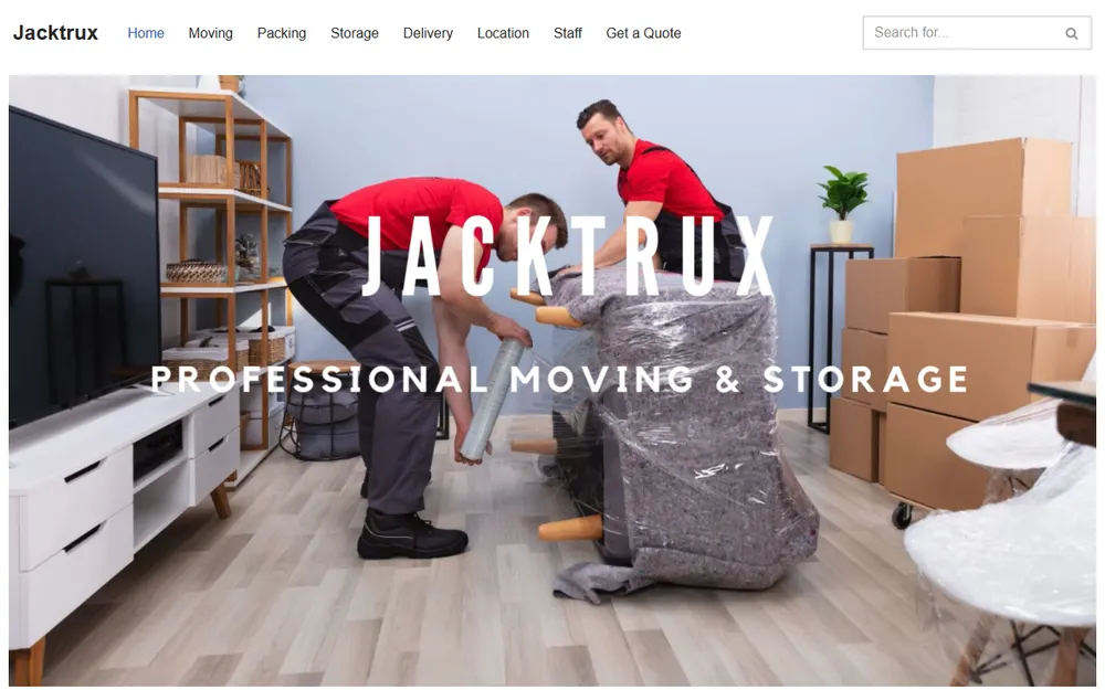 Jack Trux Moving Specialist homepage