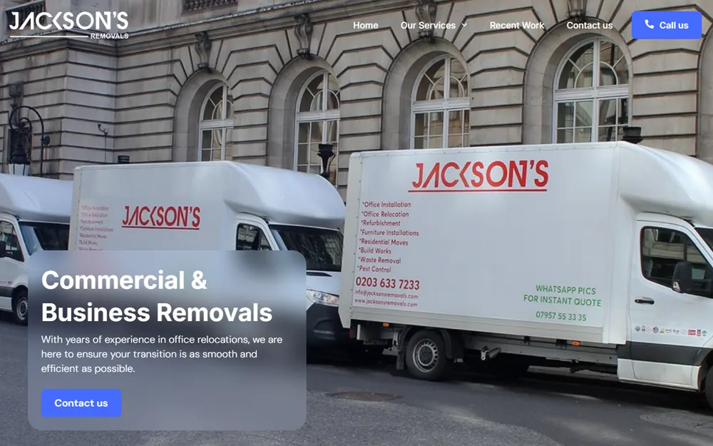 Jacksons Removals London Ltd homepage