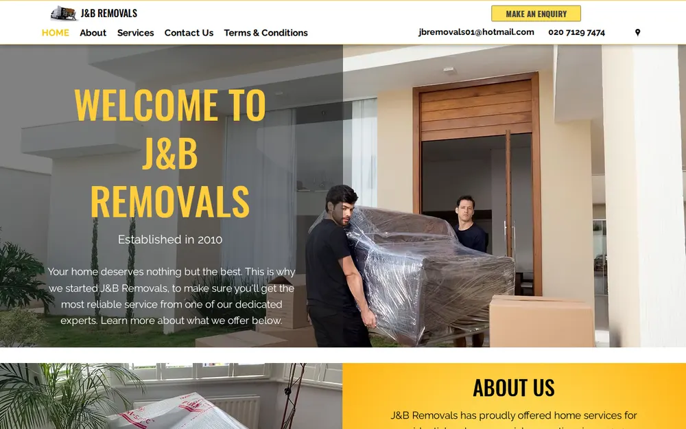 J&B Packing And Moving Services homepage