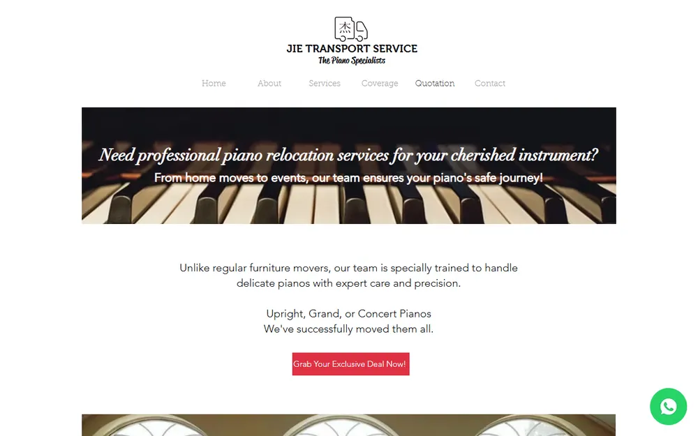 Jie Transport Service (Professional Piano Movers Singapore) homepage