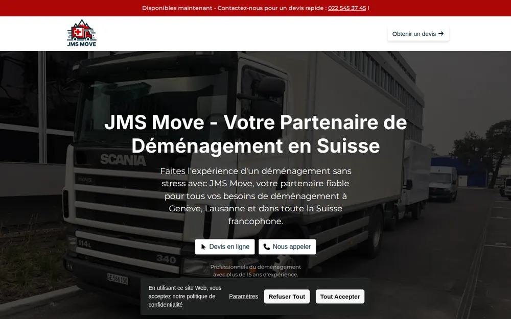 JMS Move homepage
