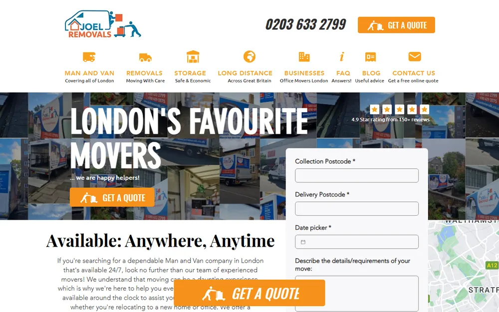JOEL REMOVALS homepage