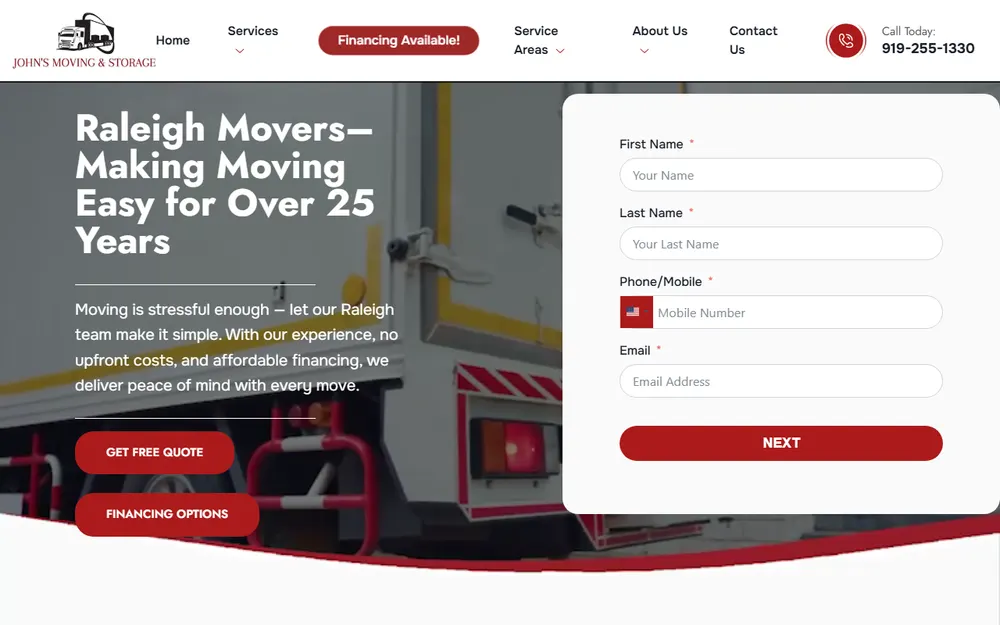 John's Moving & Storage homepage