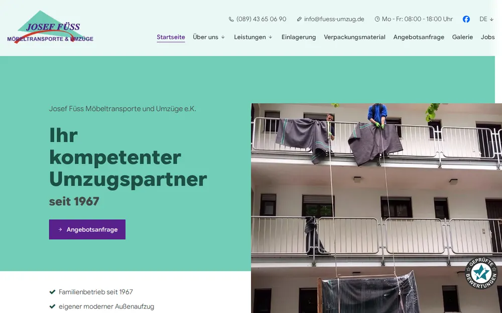 Josef Füss Möbeltransporte und Umzüge - München homepage