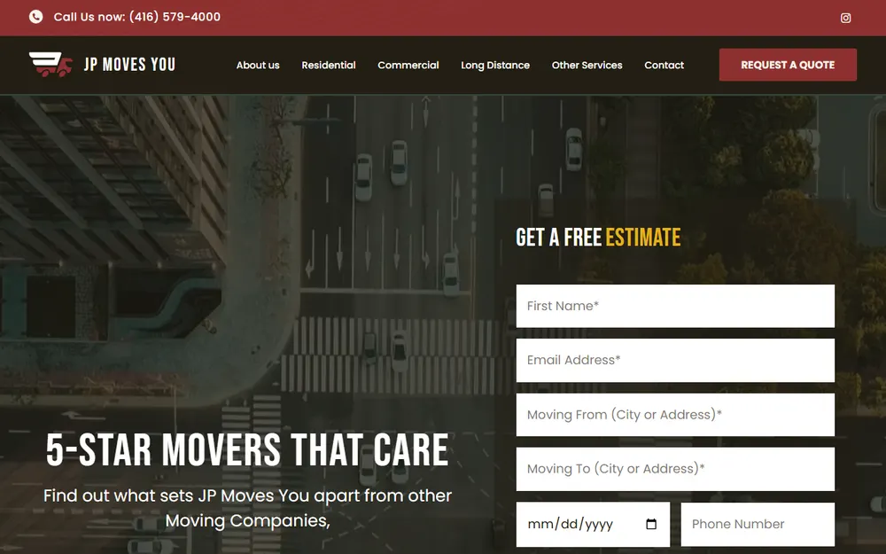 JP Moves You homepage