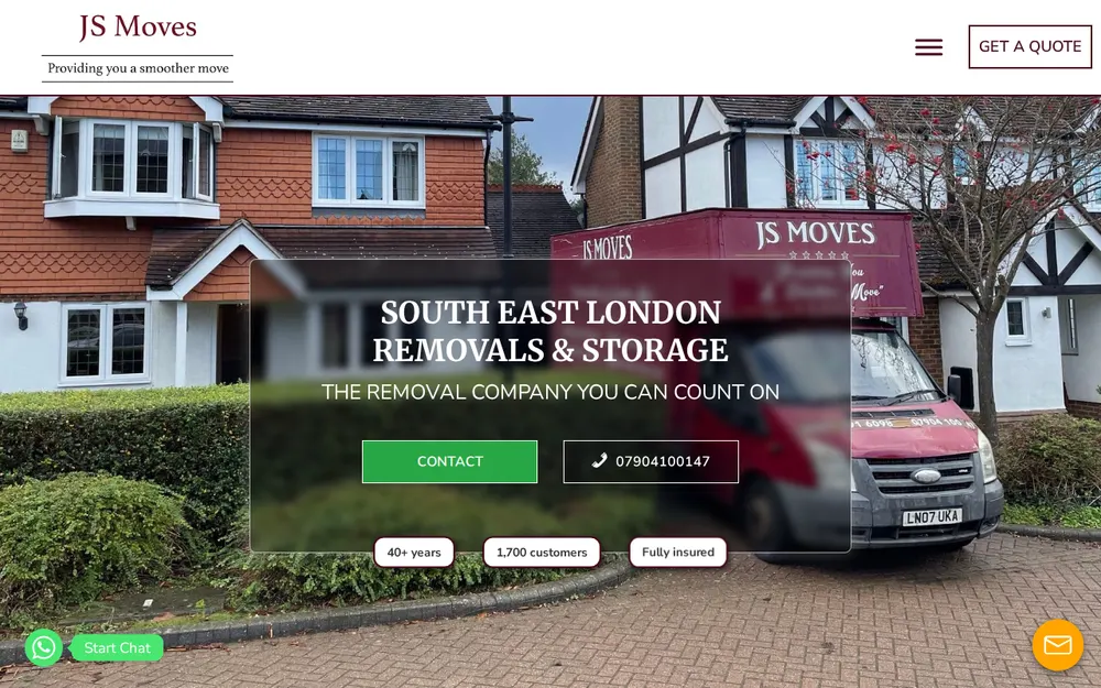 JS Moves Ltd homepage