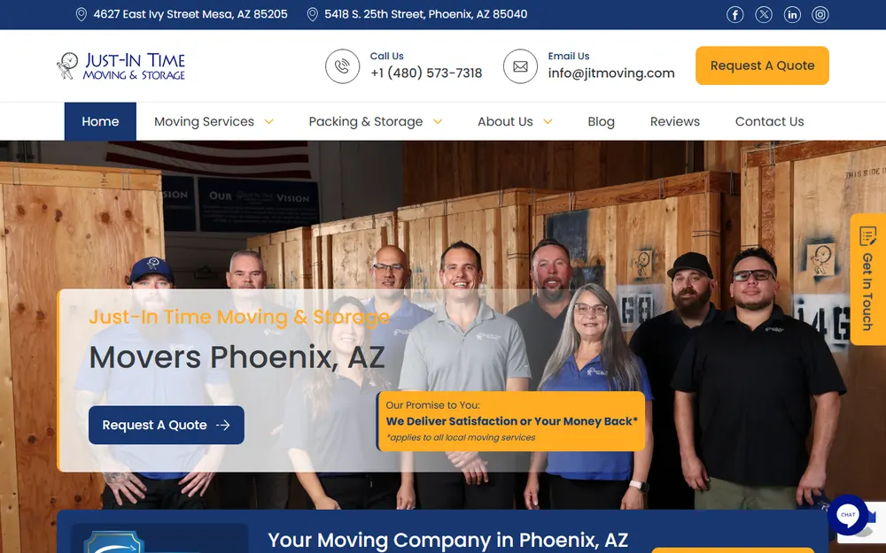 Just-In Time Moving and Storage homepage