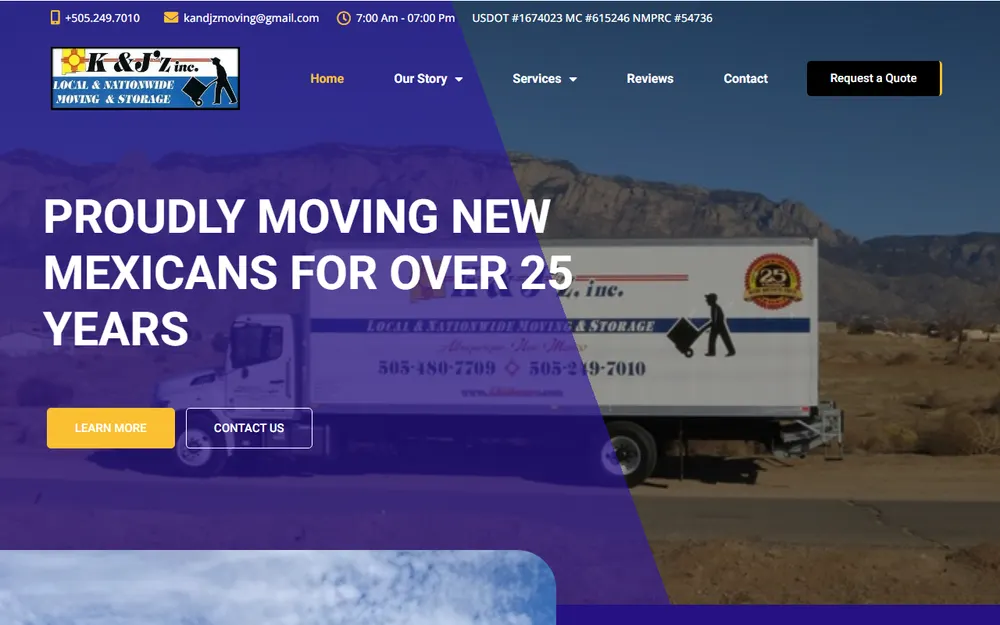 K & J'z Moving Inc homepage