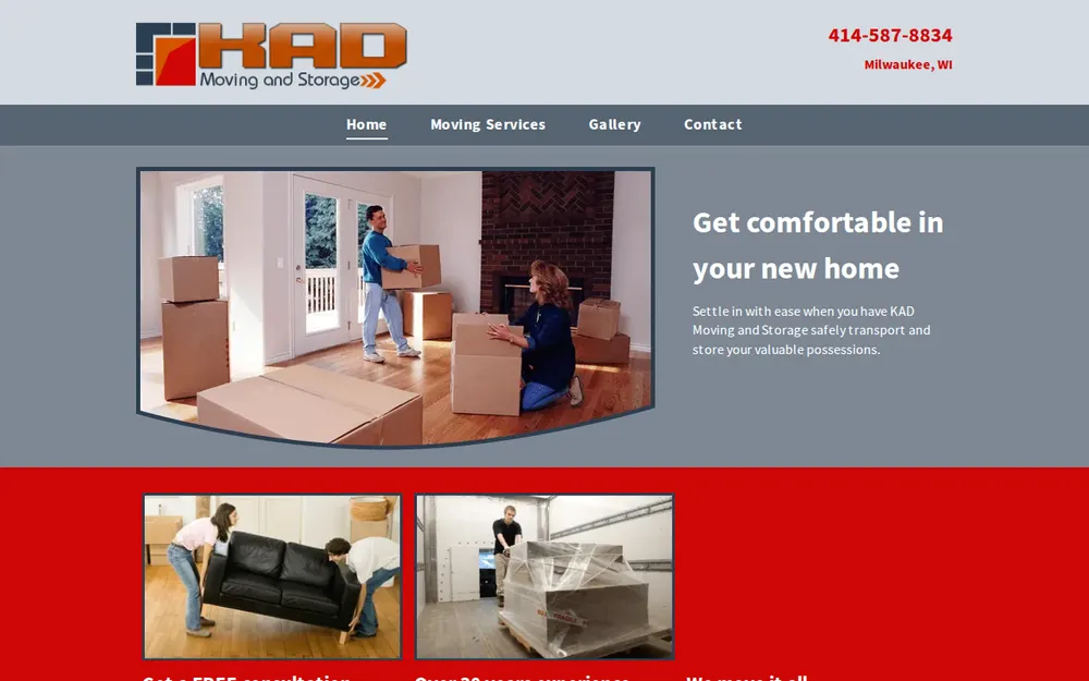 Kad Movers homepage