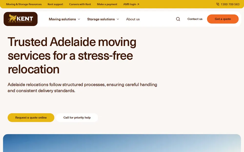 Kent Removals & Storage - Adelaide homepage