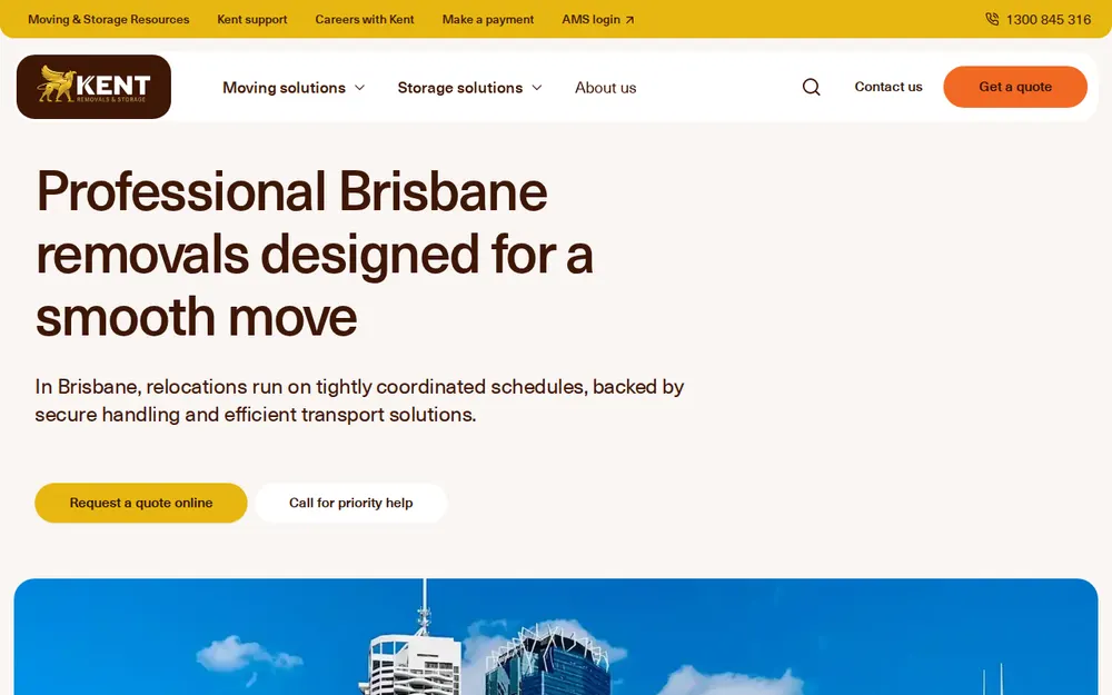 Kent Removals & Storage - Brisbane homepage