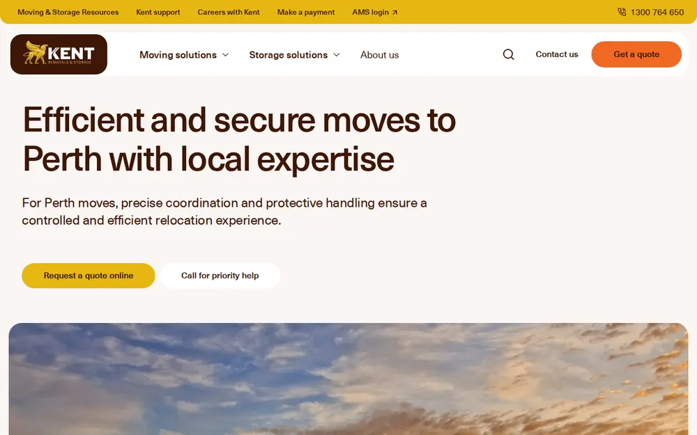 Kent Removals & Storage - Perth homepage