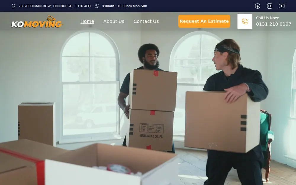 KO Moving homepage