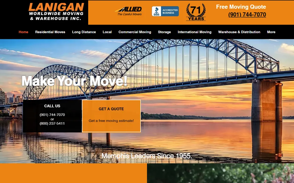 Lanigan Worldwide Moving & Warehousing, Inc. homepage