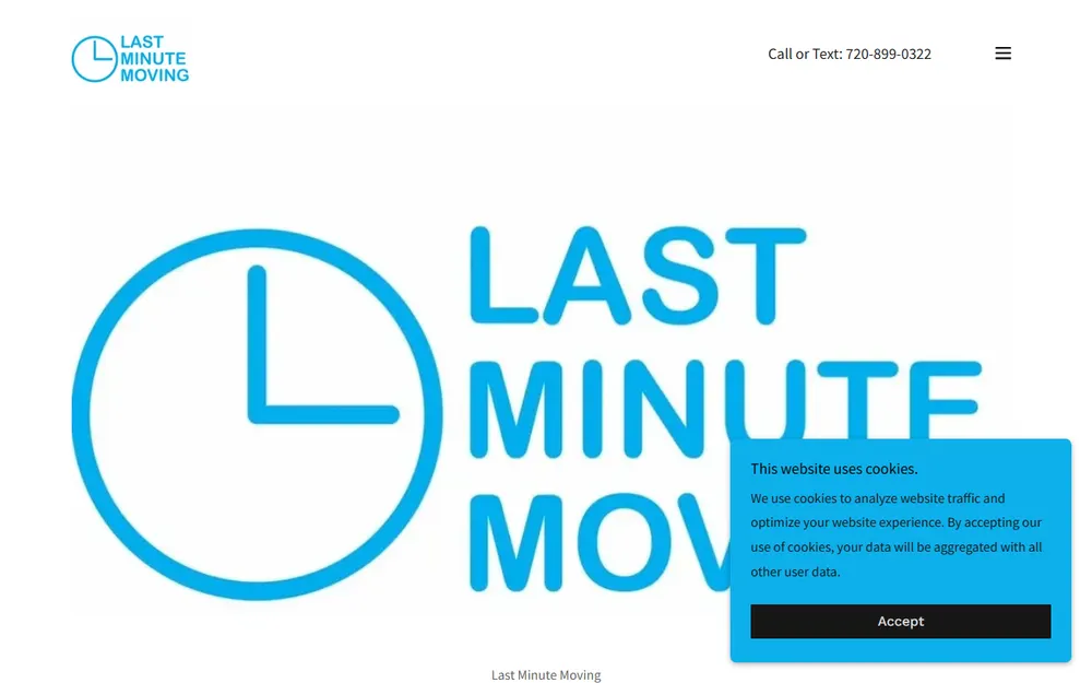 Last Minute Moving homepage
