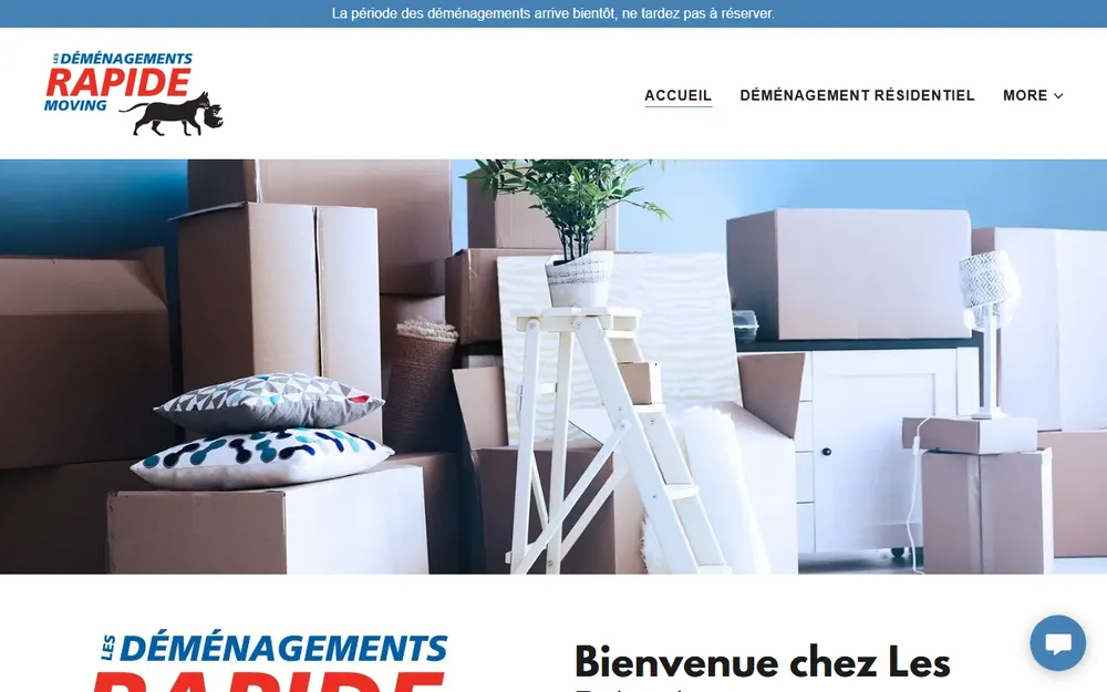Les Déménagements Rapide Transport homepage