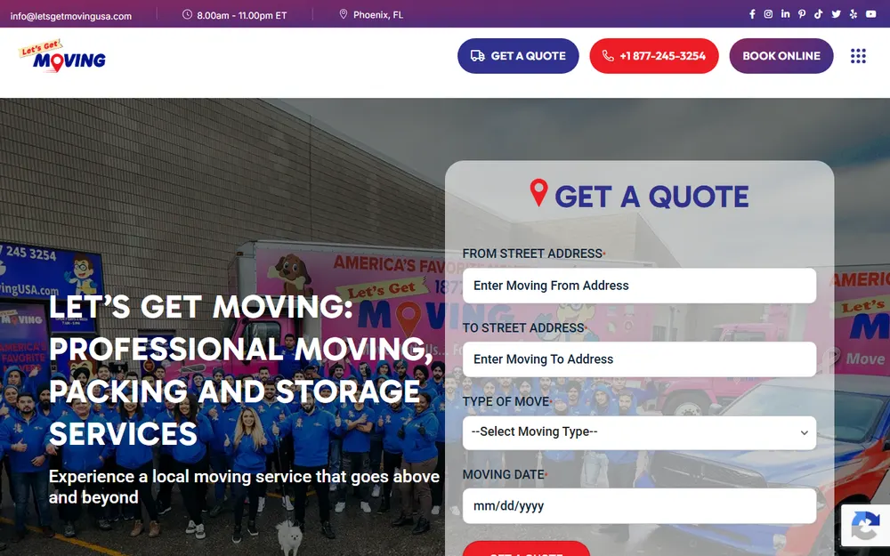 Let's Get Moving Houston homepage